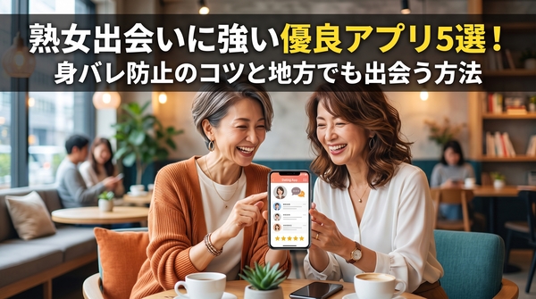 熟女出会いに強い優良アプリ5選!身バレ防止のコツと地方でも出会う方法
